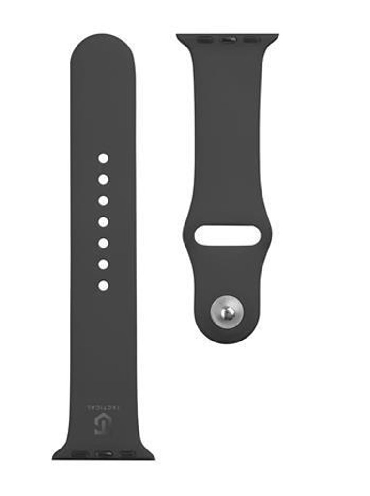 Tactical 456 Silicon Strap fr Apple Watch 1/2/3/4/5/6/7/8/9/SE 38/40/41mm schwarz