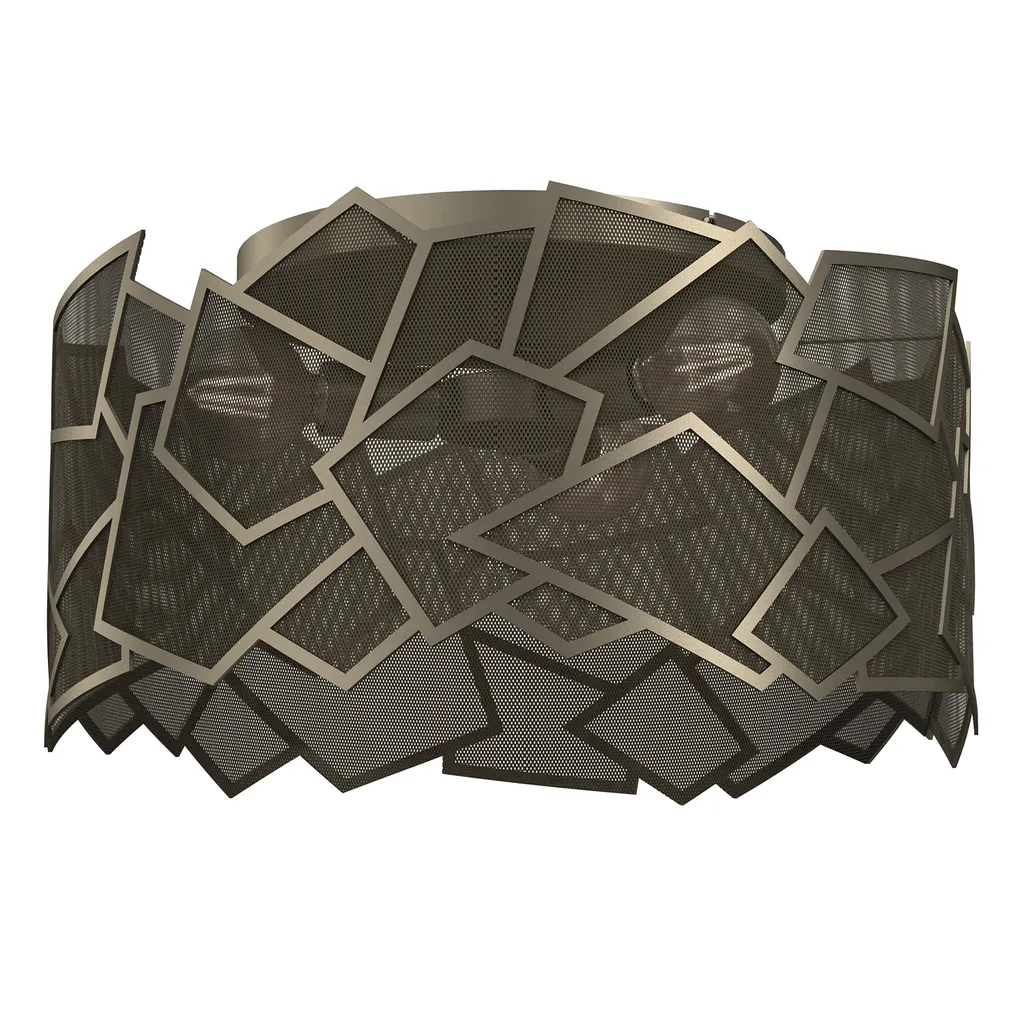 Éclairage Plafonnier LUMINEX CAMO Titane Or idéal pour Grand Salon