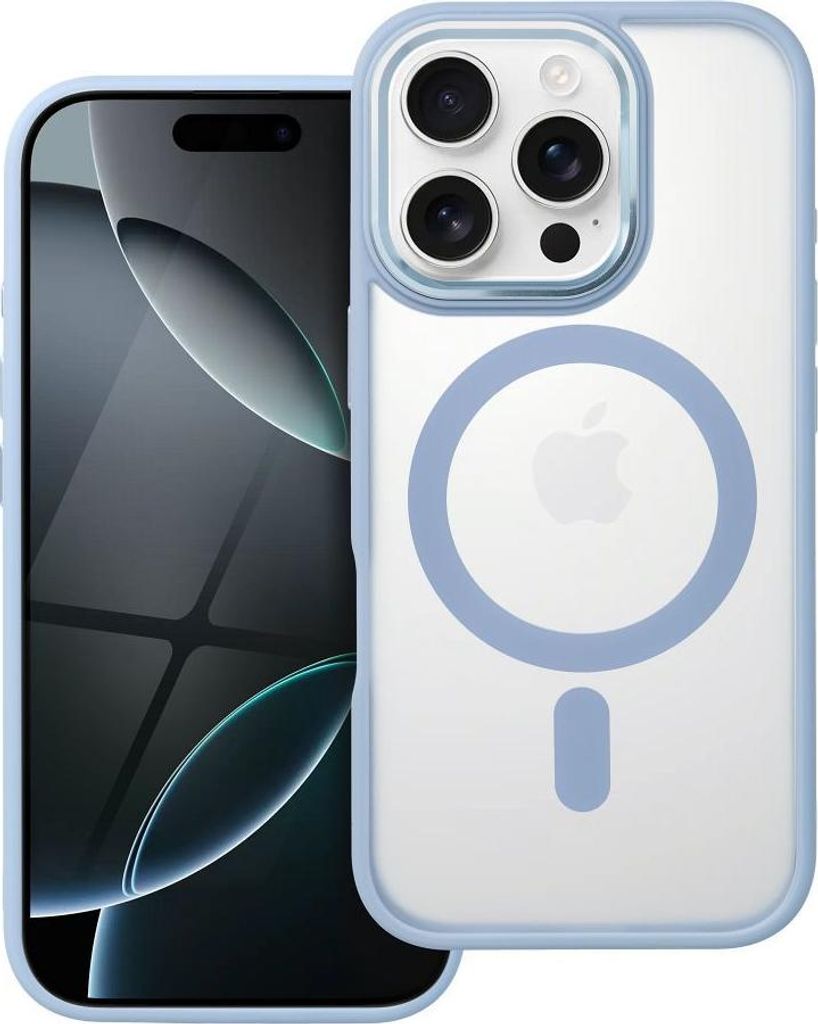 Case passend für iPhone 16 PRO Matte Mag Cover kompatibel mit MagSafe blue