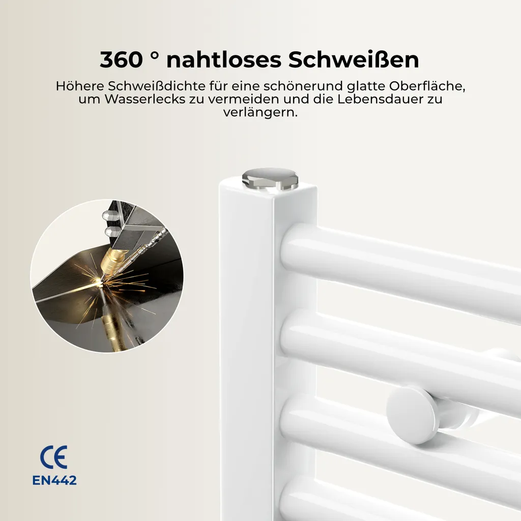 Radiateur de Salle de Bain Électrique avec Thermostat Programmable 100cm