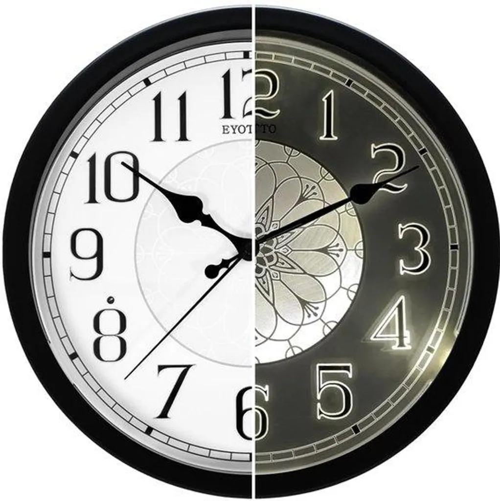 Pack d'horloge murale vintage et mini lampe de chevet pour salon
