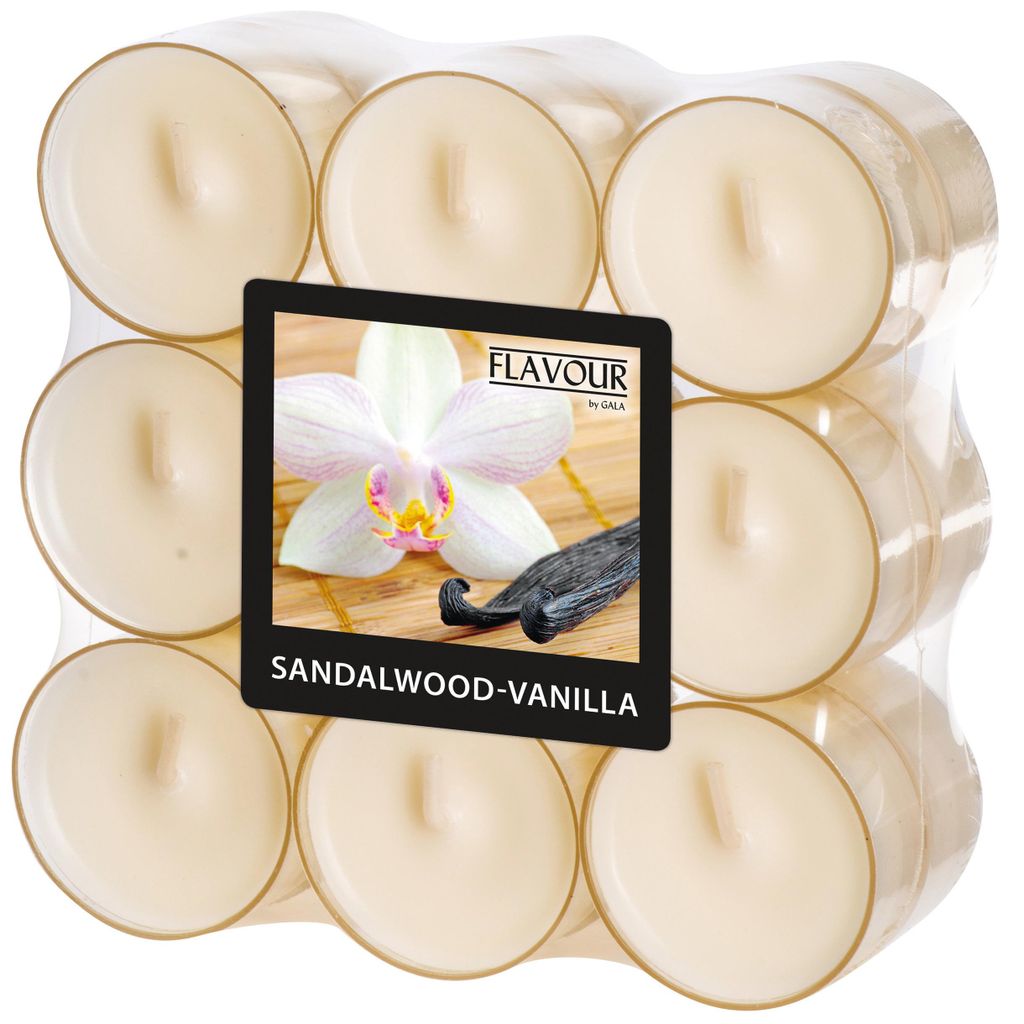 Conpax Kerzen Teelichter - 18x - Sandelholz-Vanille - 6 U Produktbild 