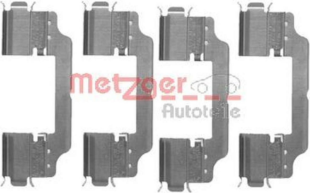 METZGER 109-1716 Zubehörsatz Scheibenbremsbelag für VW Eos (1F7, 1F8) passend für MERCEDES-BENZ C-Klasse Limousine (W204) C-Klasse T-modell (S204)