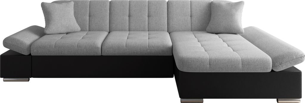 MIRJAN24 Ecksofa Montana mit Regulierbare Armlehnen, L-Form Sofa vom Hersteller (Farbe: Soft 011 + Soul 17, Seite: Rechts)