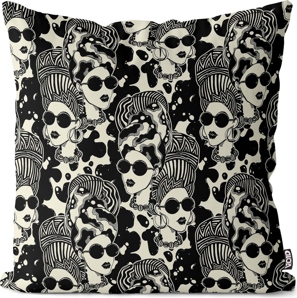 VOID Urlaub Frau Turban Grafik Kissenbezug Kissenhülle sofa couch wohnzimmer dekoration wasserfest Outdoor Garten Kissen bezug deko