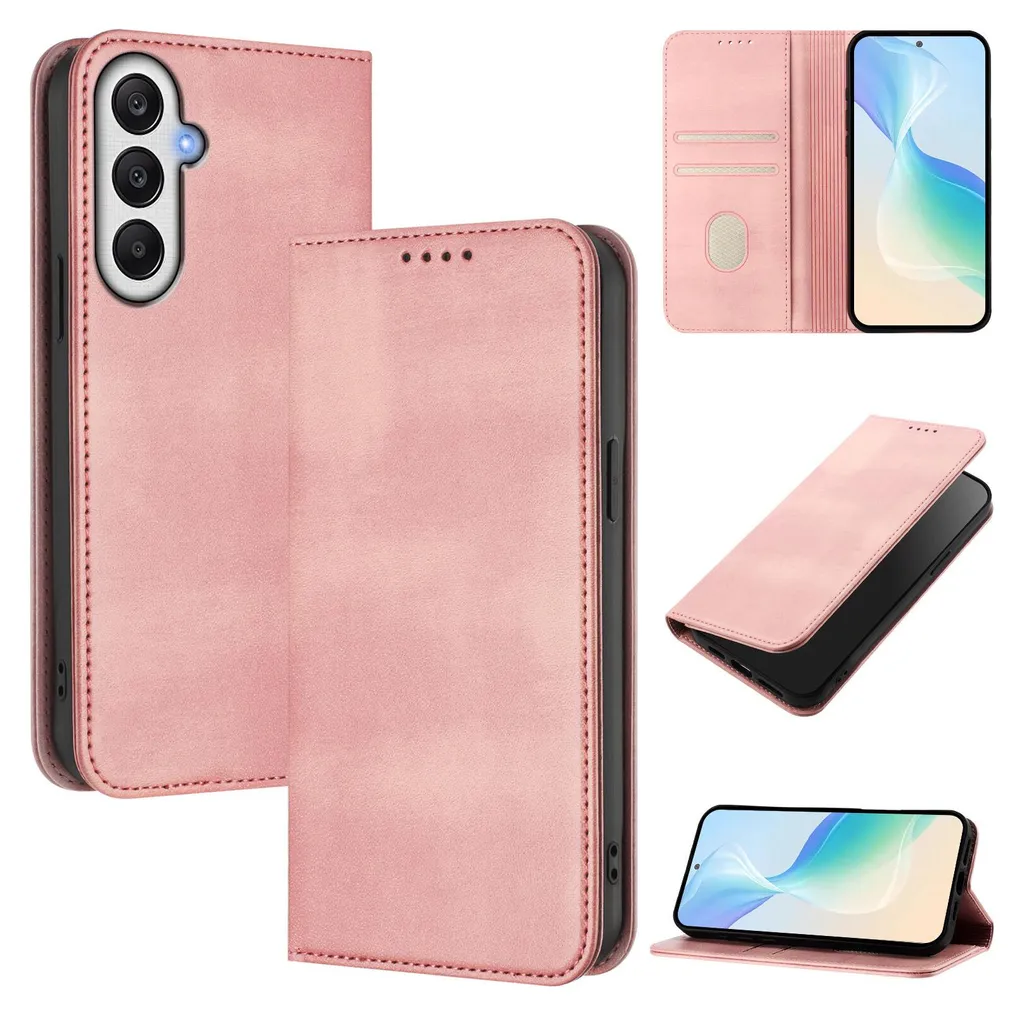 Custodia Business Samsung Galaxy A05S Pelle Vintage Rosa RFID
