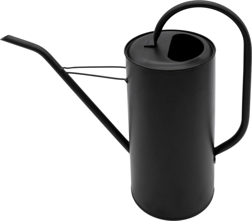 3.11 Metall Gießkanne 3,0 Liter - ca. 37 x 32 x 13 cm - Farbe: Schwarz (groß)