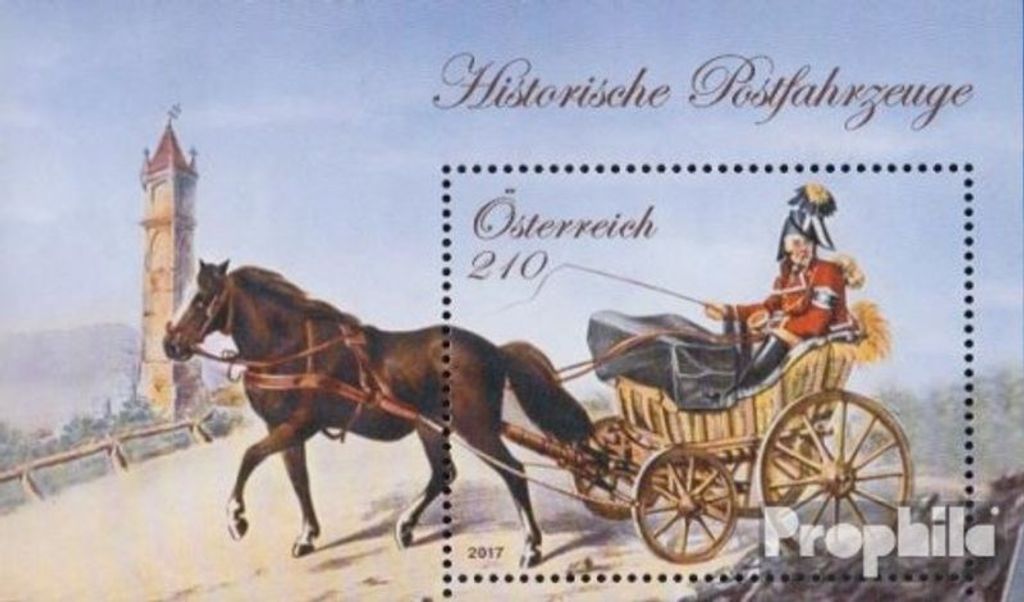 Briefmarken Österreich 2017 Mi Block96 (kompl.Ausg.) postfrisch Landpostwagen