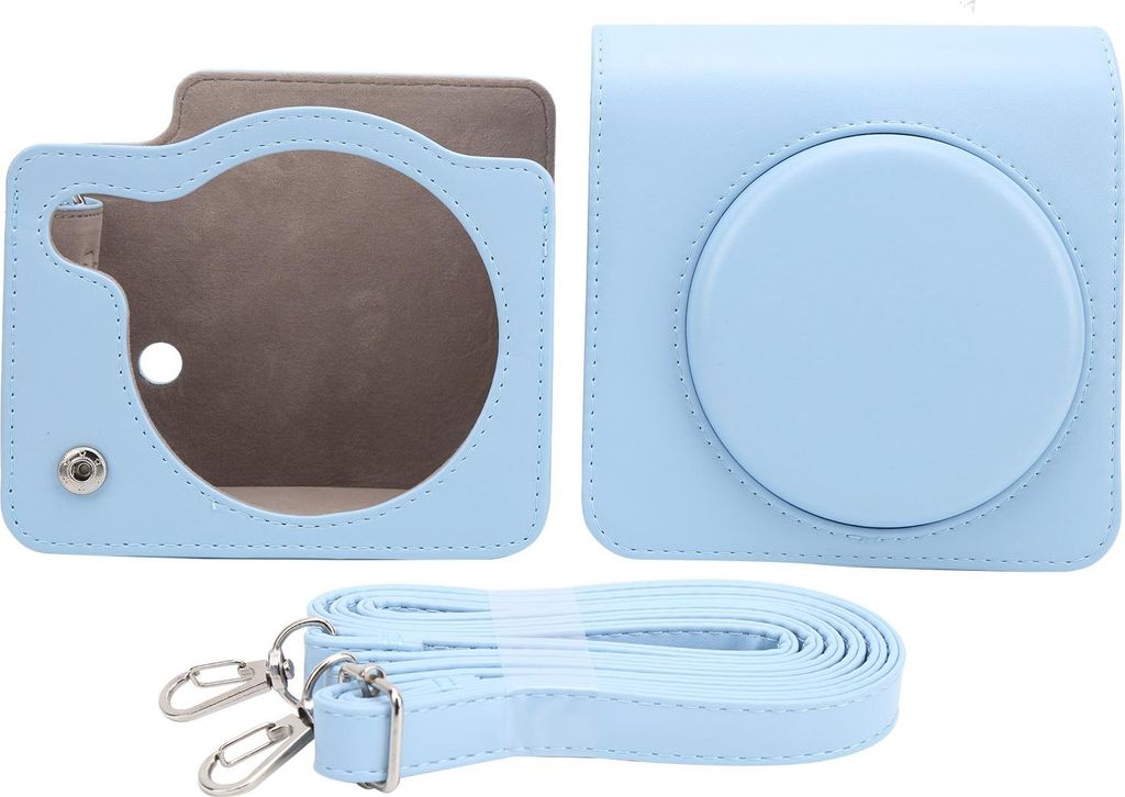 Kamera Schutzhülle Polyurethan-Leder -Umhängetasche für Instax Square SQ1Blue