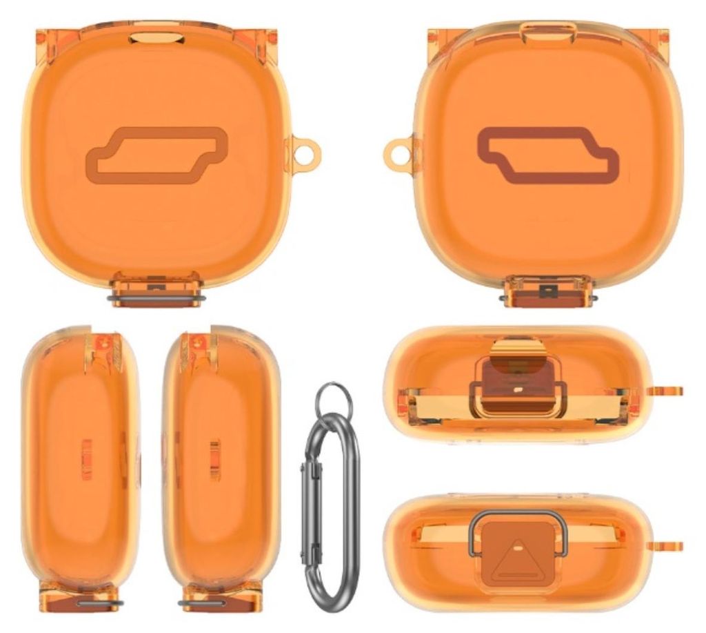 INF TPU Schutzhülle für Shokz Open Fit 2+ T921 7.8cmx8cmx3.2cm Alltagschutz Orange