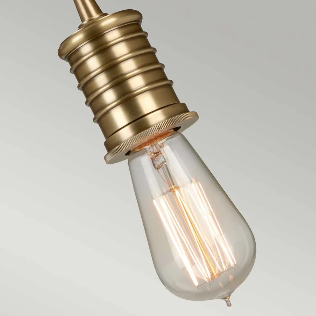 Suspension Laiton pour Haut Plafond : Solution d'Éclairage 215cm E27