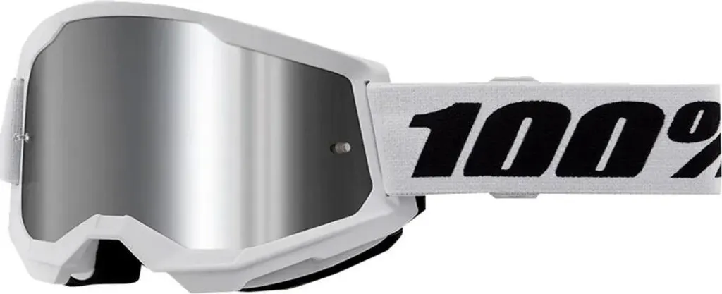 Occhiali Moto 100% Strata 2 Lente Argento Specchiata CAT3 Prezzo