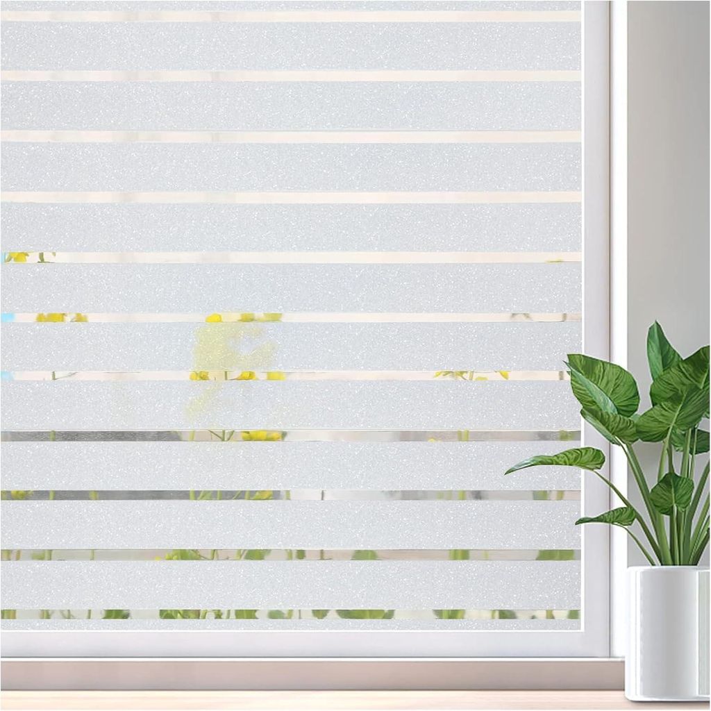 Lifetree Sichtschutz-Fensterfolie statisch in Streifen matt, privatisierend, 60x200 cm, PVC
