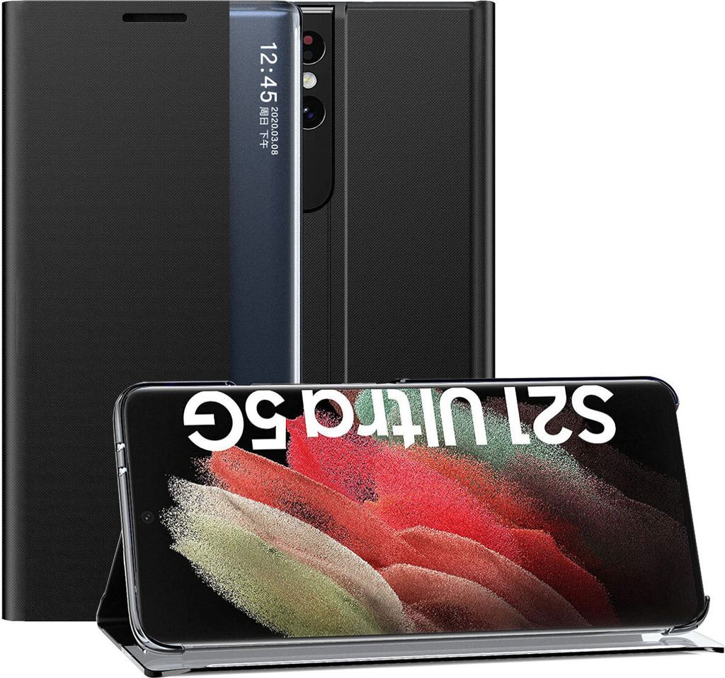 Samsung Galaxy S21 Ultra 5G Pouzdro, Slim Flip Kožené Obrázek produktu 