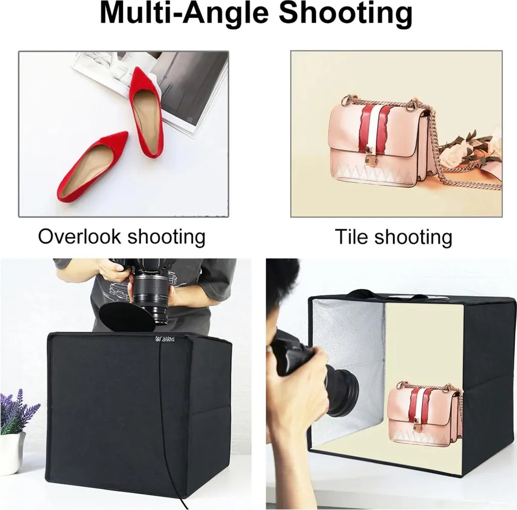 Studio Photo Portable pour Objets avec Éclairage LED Variable 40 cm - 2