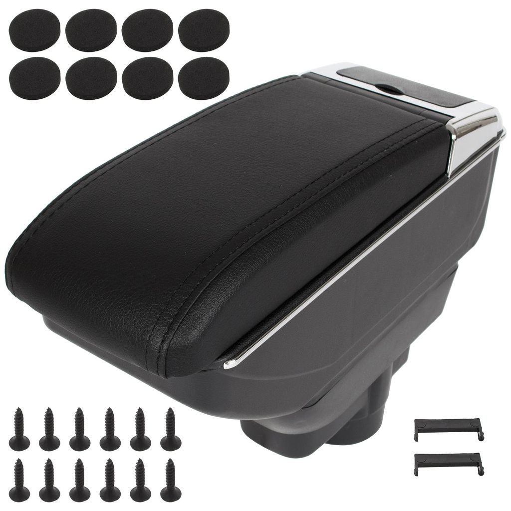 Opel Corsa D 06-14 Armlehne mit Ablagefach, schwarzes + Montagesatz