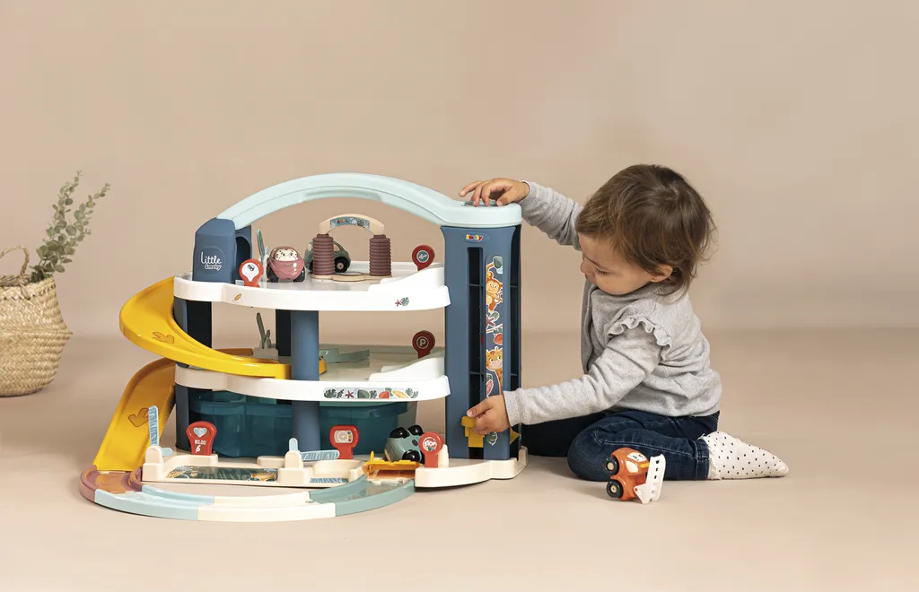 Smoby Petit Smoby Maxi Garage 140203 : Premier circuit auto complet - 3