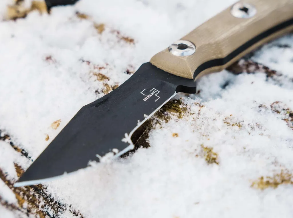 Böker Plus Micro Tracker 2.0 Couteau de Survie Fixe en Acier Carbone 1095 - 2