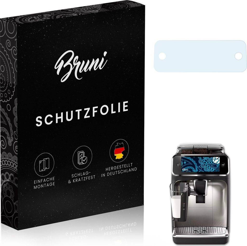 Bruni Basics-Clear 2x Schutzfolie kompatibel mit Philips 5400 Series (EP5447/90) Folie