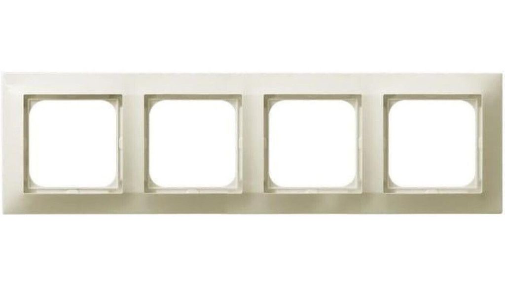 PRESCOT ECRU IMPRESSION Abdeckrahmen 4-seitiger Rahmen 4-Fach Unterputzerahmen für Steckdosen & Lichtschalter Steckdose Schalter Rahmen Taster