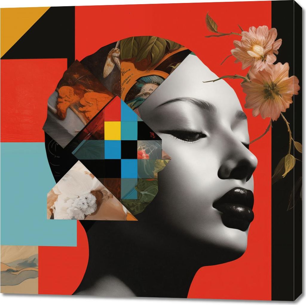 Bild 100x100cm Skulptur Durchgeschmiedete Blüte