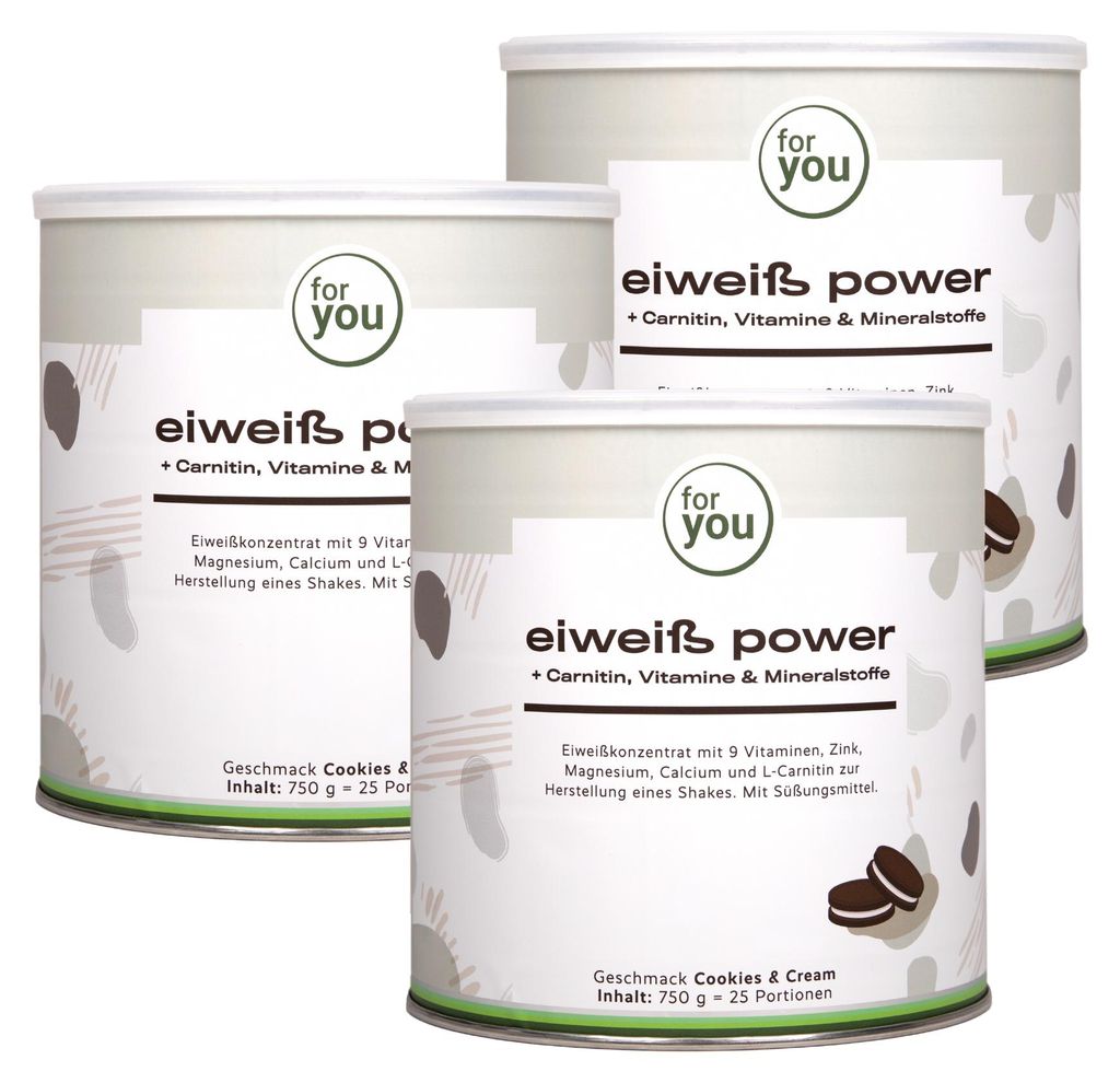 for you power Eiweiß Dreierpack Produktbild 