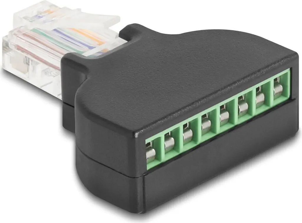 Prise RJ45 pour câblage libre Cat.5e avec bloc terminal et tournevis