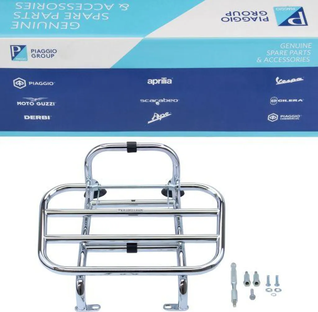 Porte-bagages Vespa 672082 chrome brillant pour modèles LXV et S