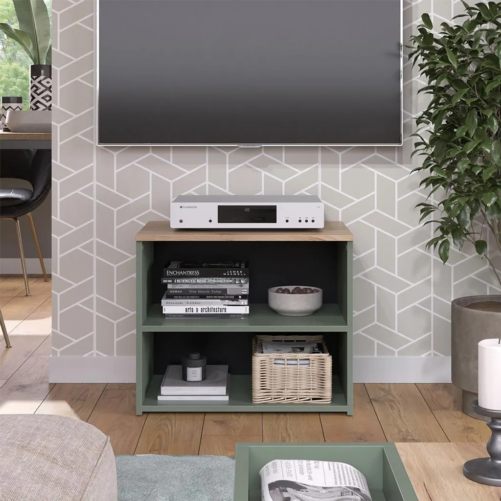 Mobile TV Vicco Wido Verde e Sonoma 60x50 cm | Design Moderno Salotto
