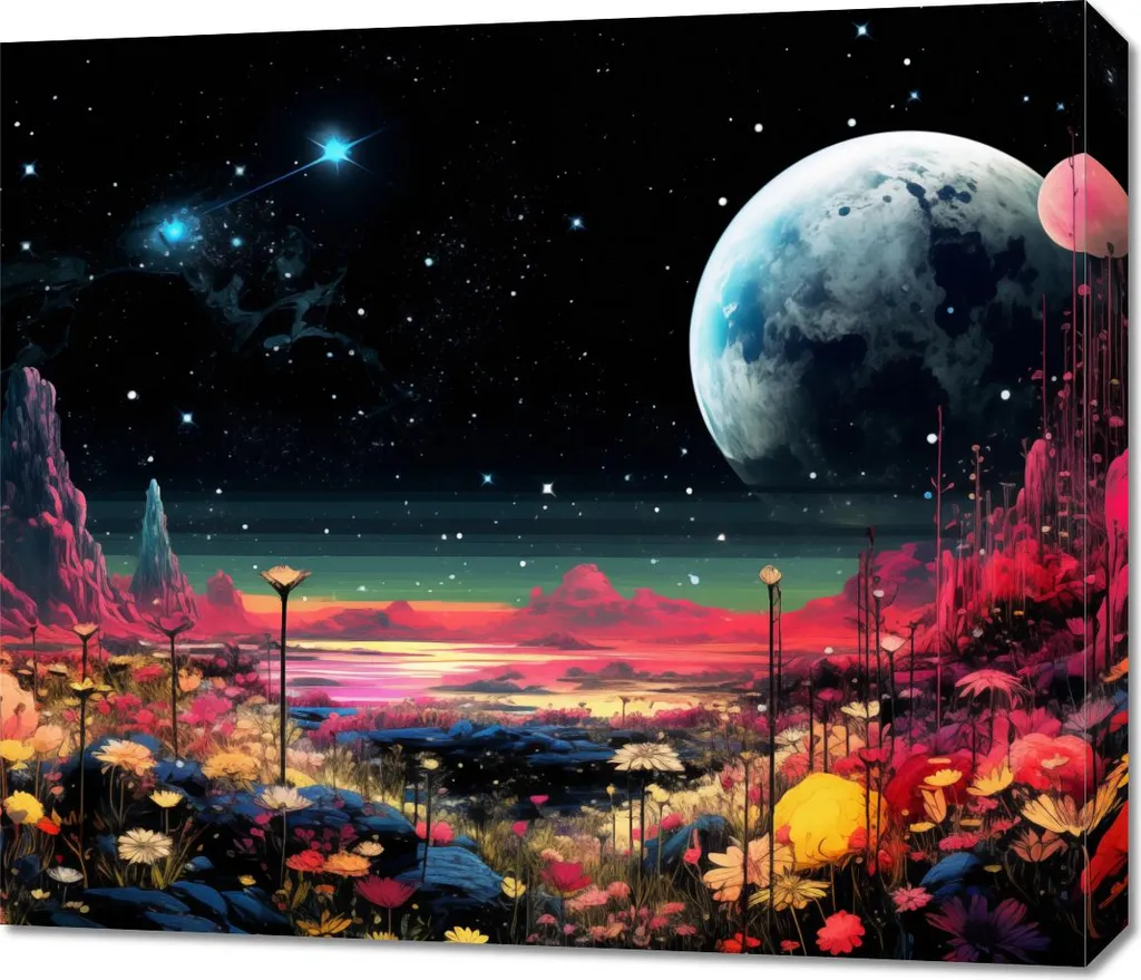 Déco Salon Image 70 x 60 cm Un Autre Monde - Idée Cadeau Artistique