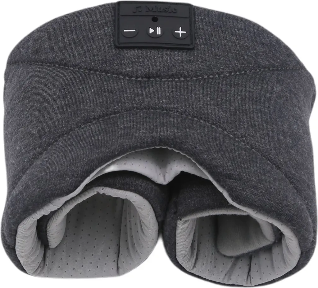 INF Masque de sommeil Bluetooth avec bruit blanc intégré - Noir Intense
