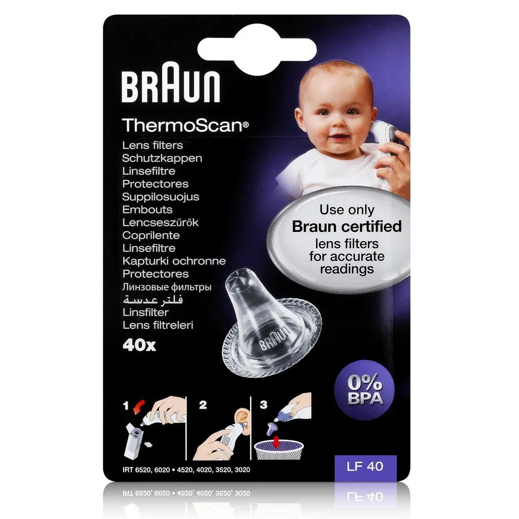 Braun ThermoScan Schutzkappen 40 Stück Für