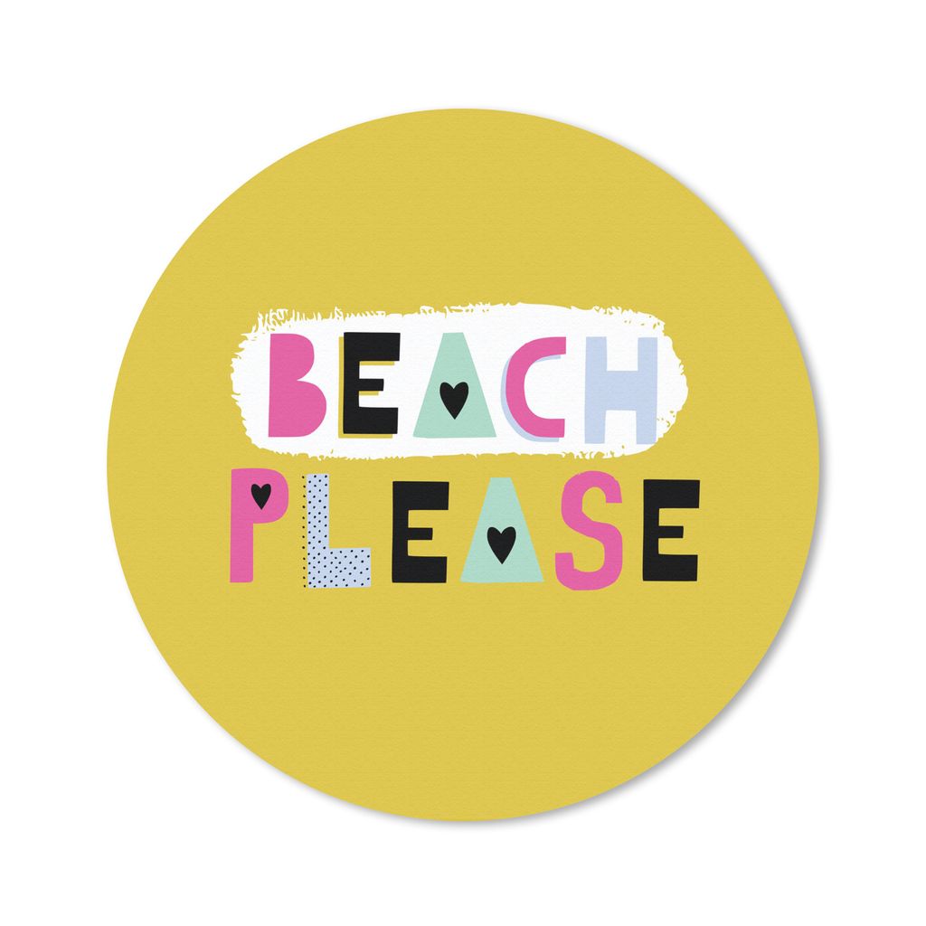 MuchoWow Mauspad Mousepad Sommer - Rosa - Zitat 50x50 cm - Mousepads - Maus Mat - Pad - Mausunterlage - Vinyl