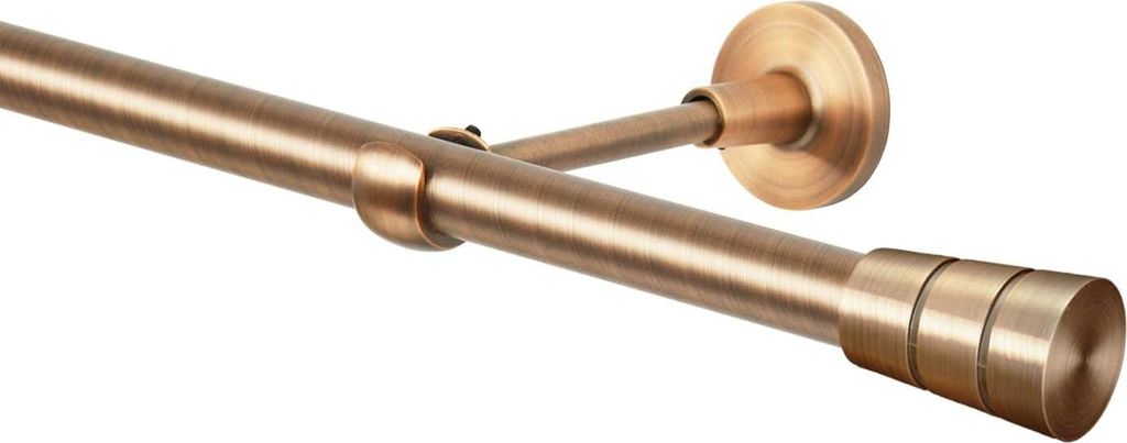 Gardinenstange 1 läufig Vorhangstange 19mm Kupfer Antik Vintage-Look Retro-Stil 420 Sferic Wand- Deckenbefestigung