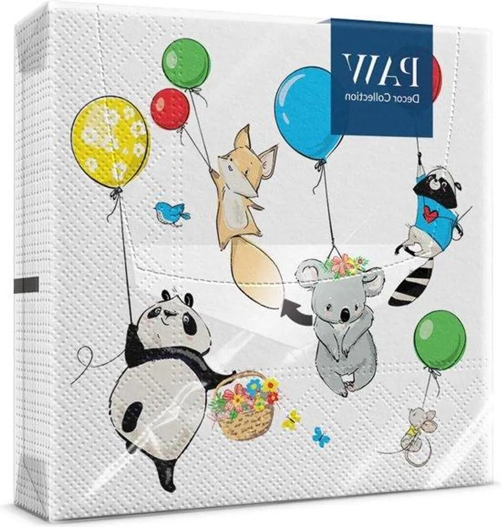 Serviettes pour décoration anniversaire enfant 33x33 cm papier épais x20