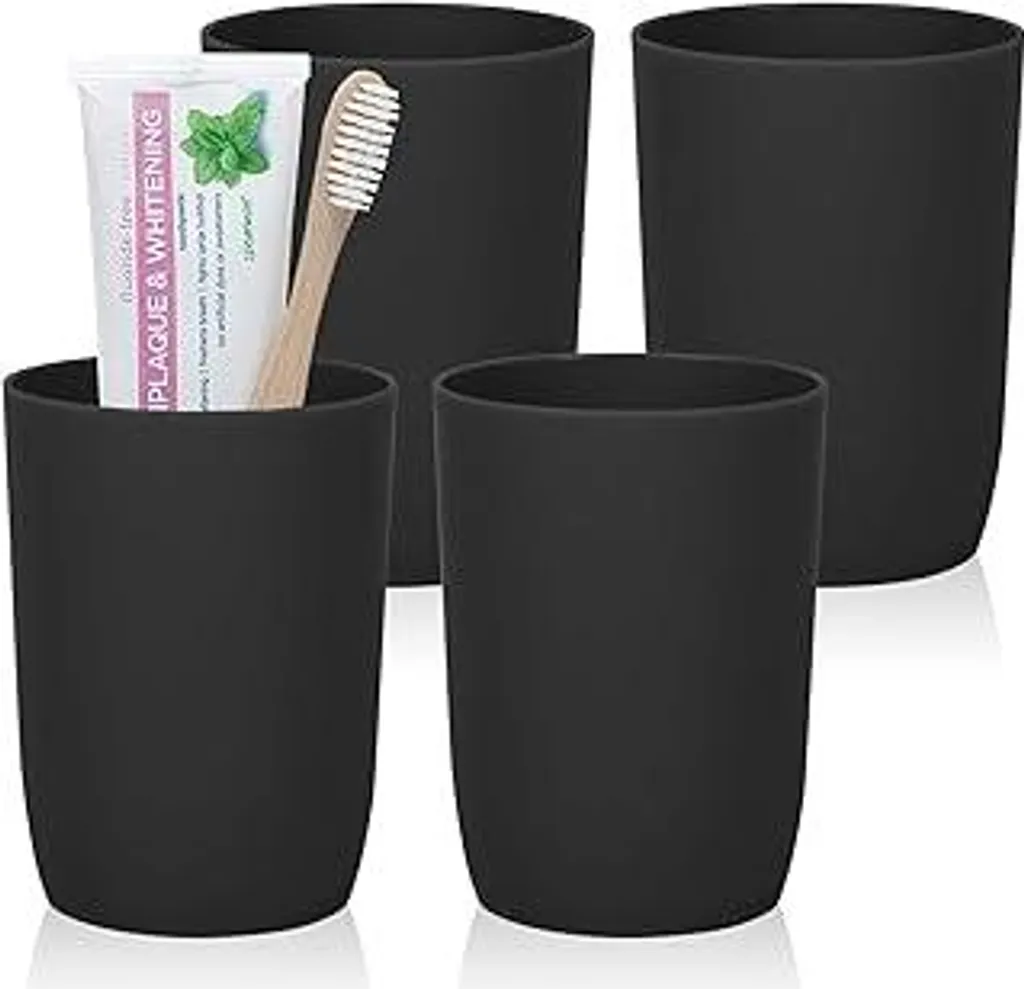Set 4 accessori da appoggio nero opaco - Sofia di Gedy