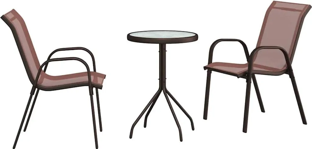 vidaXL Set 3 Pz da Bistrot in Acciaio Marrone - Recensione e Vendita