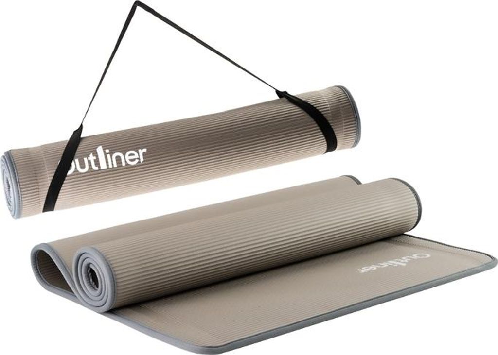 Sportmatte Outliner, NBR, LP8228, grau, 185x80x1 cm