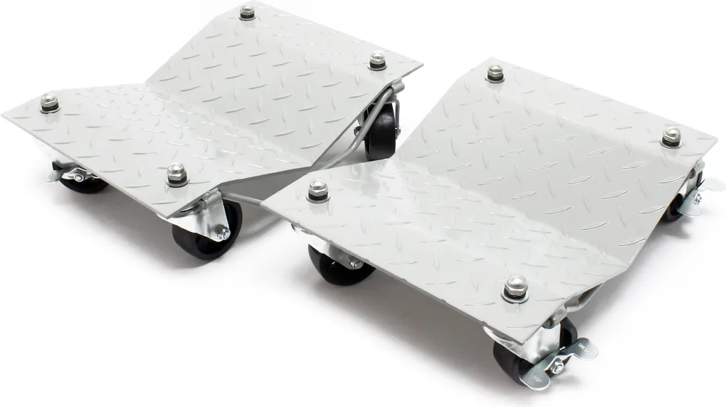 2 Carrelli Sottoruota Sposta Auto 680kg - Sistema Manovra Acciaio Heavy Duty