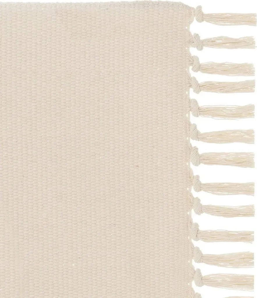 Tapis de Salon à Franges Beige Marron 120x180 cm - Design Texture Douce - 5