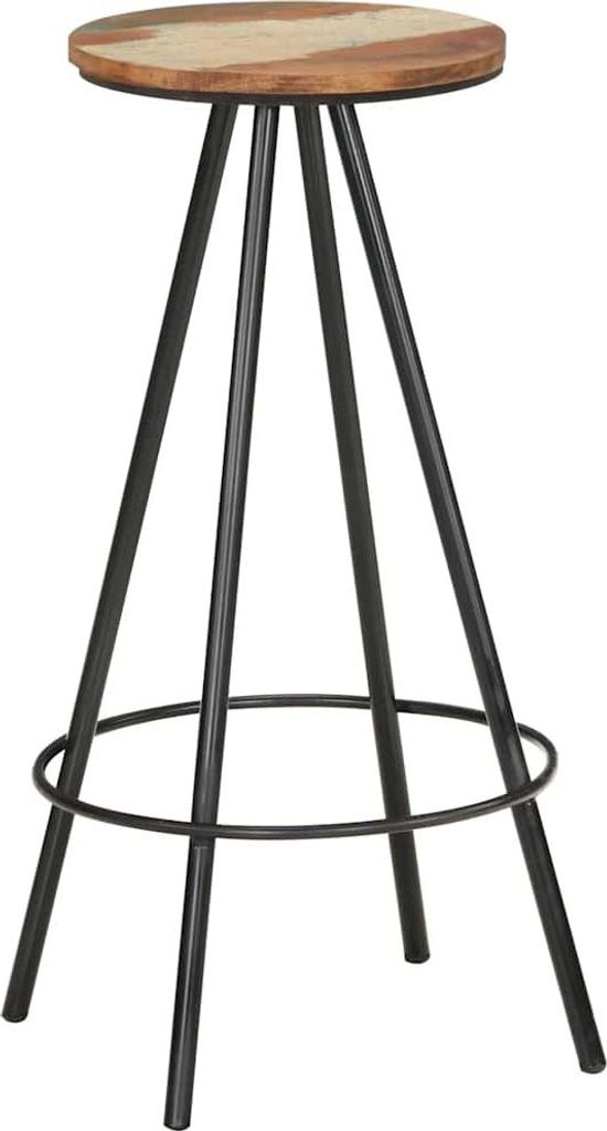 vidaXL Barhocker 4 Stk. Massives Altholz Produktbild 
