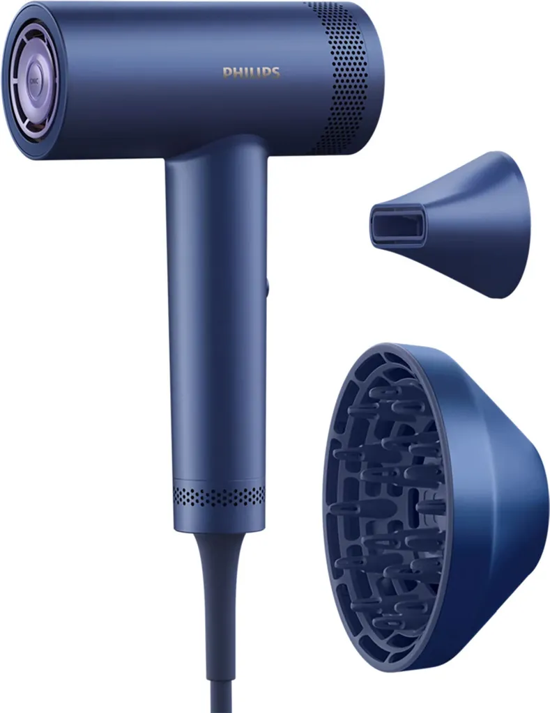 Sèche-cheveux Philips BHD839/10 Bleu 1400W - 7 Niveaux de Chaleur et Ions