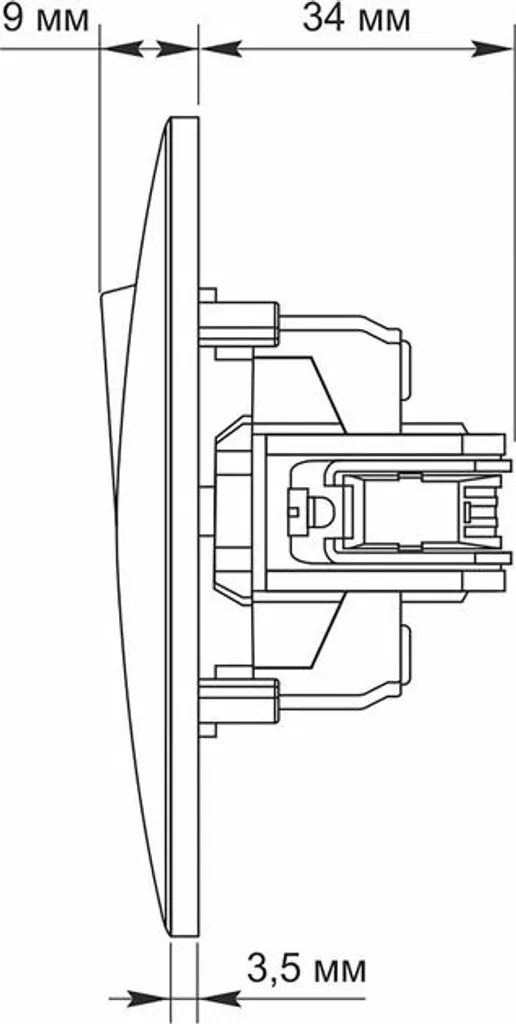 Interrupteur 2 voies blanc VIDEX BINERA IP20 design sobre et moderne