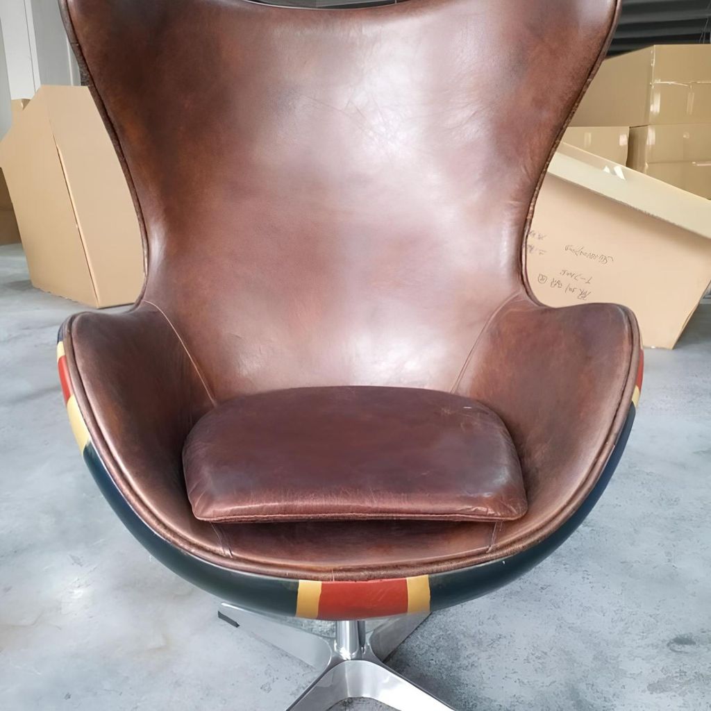 Stuhl Loungesessel Vintage Drehstuhl Chef Sessel Lounge Club Leder Jack Union