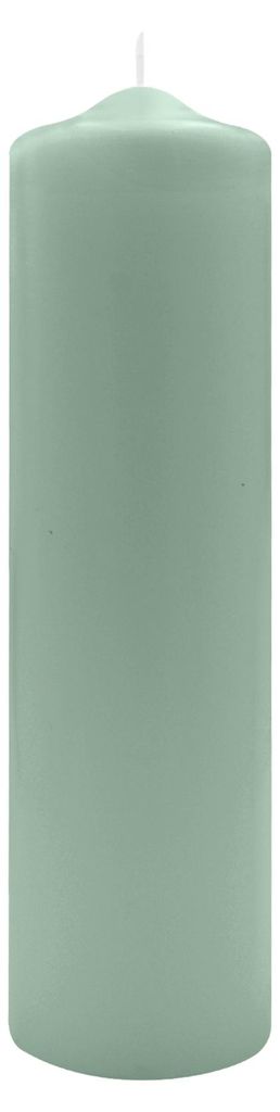 Spitzkopf Stumpen Kerzen Seafoam Seegrün 30 x Ø 9 cm, 6 Stück