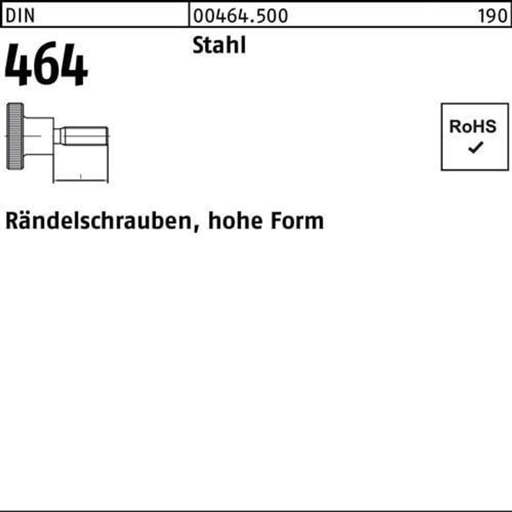Reyher 464 Rändelschraube Hoch 6x 25 (25 Stück)