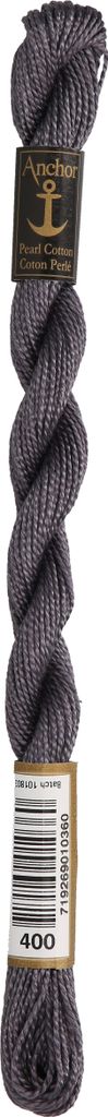 Anchor Perlgarn Stärke 5 4585000-00400 schiefer Stickgarn, 100 % Baumwolle, 5g Strängchen