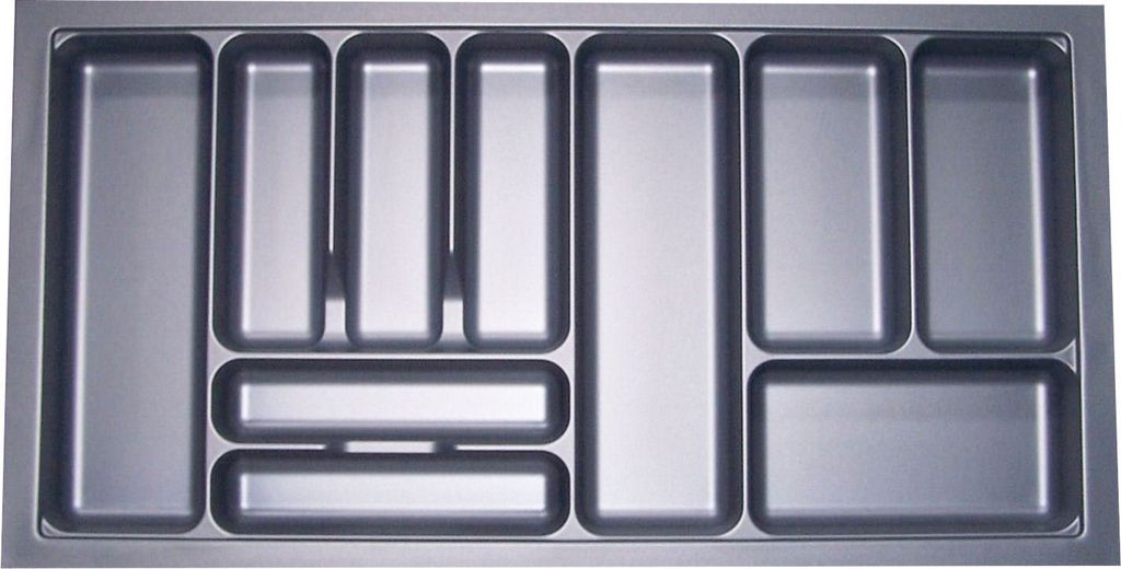 ORGA-BOX I Besteckeinsatz grau 917 x 474 mm für 100 cm Produktbild 