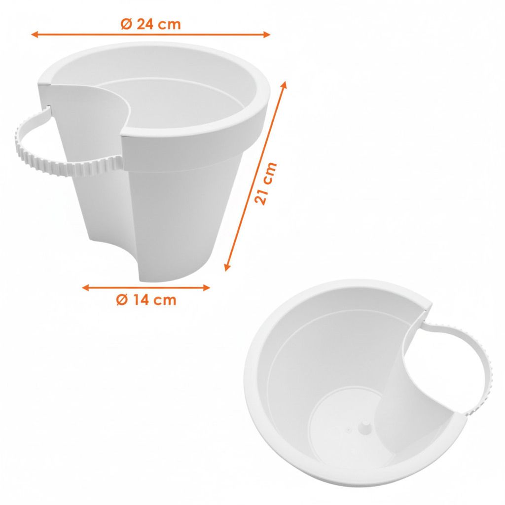 Cassetta Portafiori Cottage In Plastica Colore Bianco H 19 X L 80 X P 79 Cm 34223840
