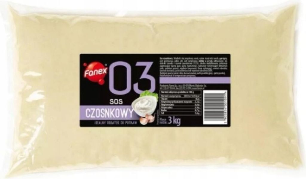 Fanex Sos majonezowy czosnkowy 3 kg Zdjęcie produktu 